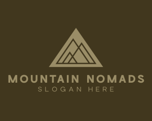 Minimalist Mountain Landform logo design