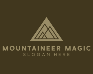 Minimalist Mountain Landform logo design