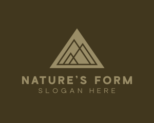 Minimalist Mountain Landform logo