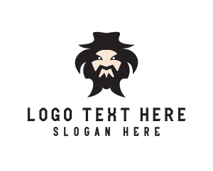 Mongolian Man Beard logo