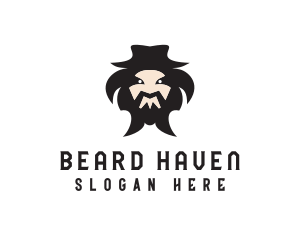 Mongolian Man Beard logo