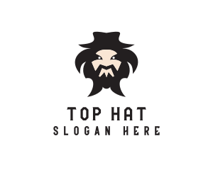 Mongolian Man Beard logo design