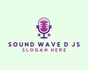 Podcast Microphone Audio logo design