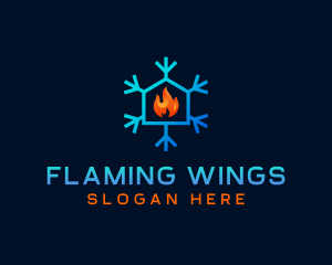 Home Heating Cooling Ventilation logo design