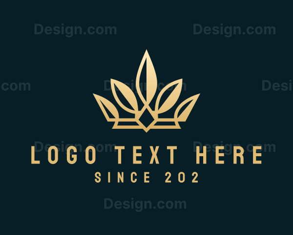 Natural Gold Leaf Crown Logo