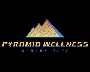 Cyber Pyramid Circuit logo design