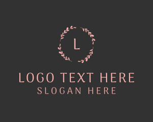 Floral Laurel Wreath logo