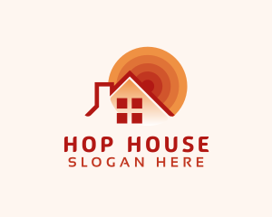 Sun House Residence logo design