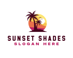 Summer Getaway Sunset logo design