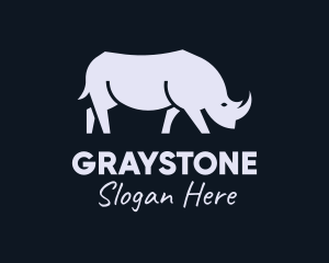 Gray Wild Rhinoceros logo