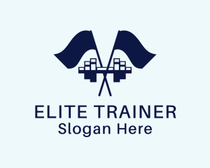 Gym Trainer Flag  logo design