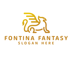 Golden Griffin  Creature logo design