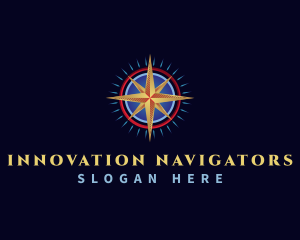 Star Compass Navigation logo design