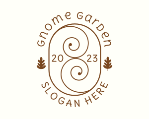 Garden Leaf Swirl logo design