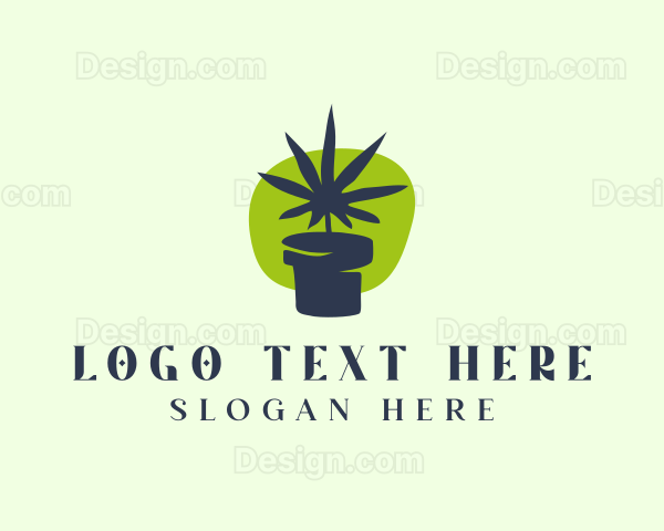 Marijuana Vase Plant Logo