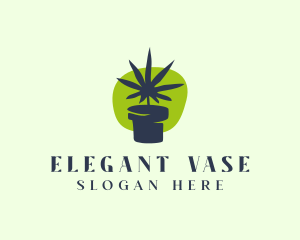 Marijuana Vase Plant logo