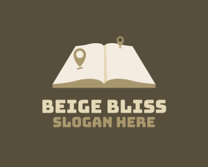 Beige Atlas Location Pin logo