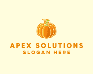 Orange Pumpkin Vegetable logo design