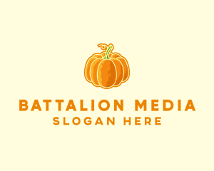 Orange Pumpkin Vegetable logo design