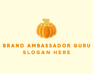 Orange Pumpkin Vegetable logo design