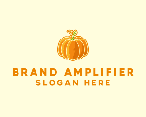 Orange Pumpkin Vegetable logo design