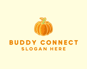 Orange Pumpkin Vegetable logo design