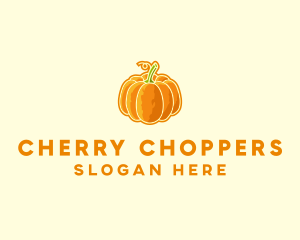 Orange Pumpkin Vegetable logo design