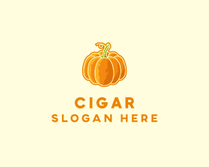 Orange Pumpkin Vegetable logo design