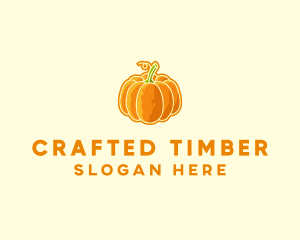 Orange Pumpkin Vegetable logo design