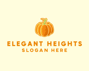 Orange Pumpkin Vegetable logo design