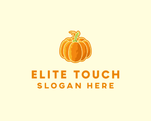 Orange Pumpkin Vegetable logo design