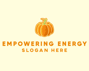 Orange Pumpkin Vegetable logo design