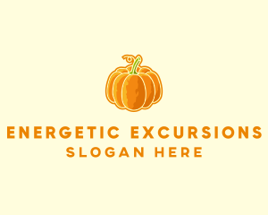 Orange Pumpkin Vegetable logo design