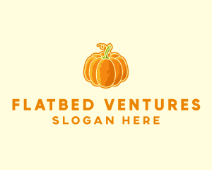 Orange Pumpkin Vegetable logo design