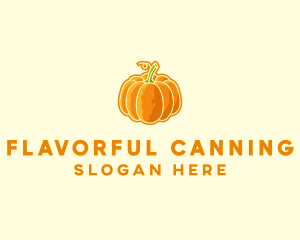 Orange Pumpkin Vegetable logo design