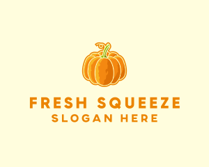 Orange Pumpkin Vegetable logo design