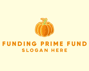 Orange Pumpkin Vegetable logo design