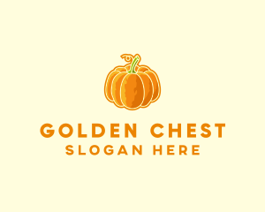 Orange Pumpkin Vegetable logo design