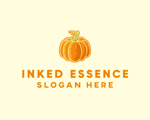 Orange Pumpkin Vegetable logo design