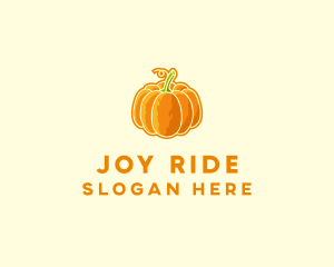 Orange Pumpkin Vegetable logo design