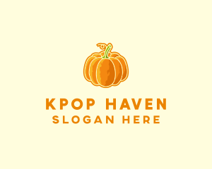 Orange Pumpkin Vegetable logo design