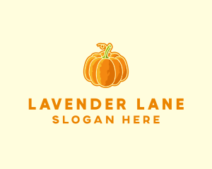 Orange Pumpkin Vegetable logo design