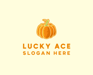 Orange Pumpkin Vegetable logo design