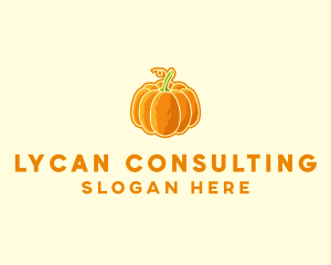 Orange Pumpkin Vegetable logo design