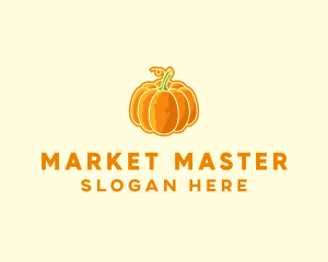 Orange Pumpkin Vegetable logo design