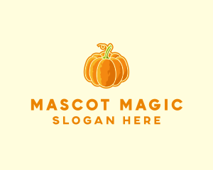 Orange Pumpkin Vegetable logo design