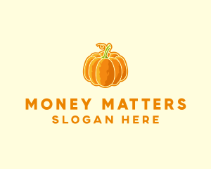 Orange Pumpkin Vegetable logo design