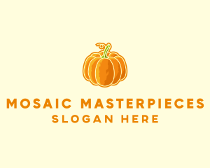 Orange Pumpkin Vegetable logo design