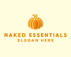 Orange Pumpkin Vegetable logo design