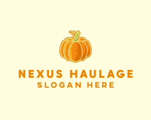 Orange Pumpkin Vegetable logo design